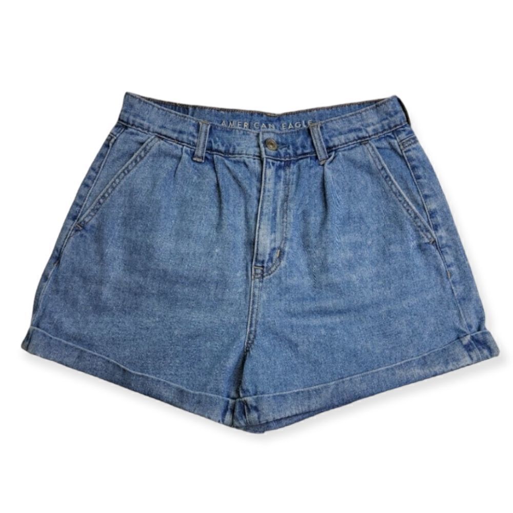 American Eagle‎ Vintage Look High Rise Denim Mom Shorts Women's Size 4